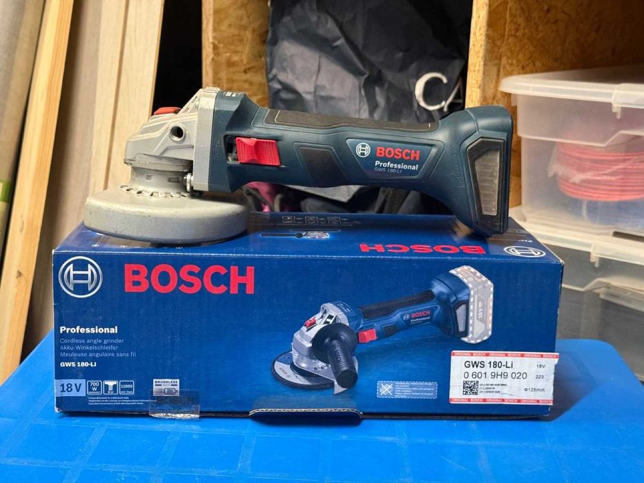 Polizor unghiular Bosch GWS 180-LI 18V brushless 125mm, solo, cutie