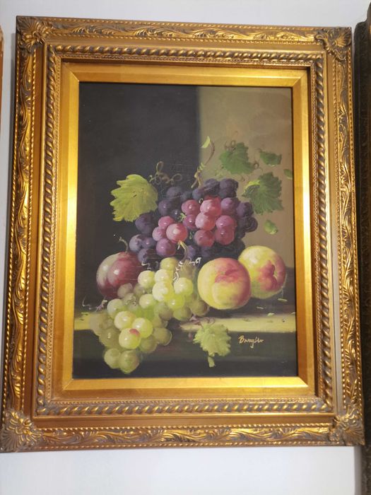 Picturi în ulei pe panza rama lemn aurit