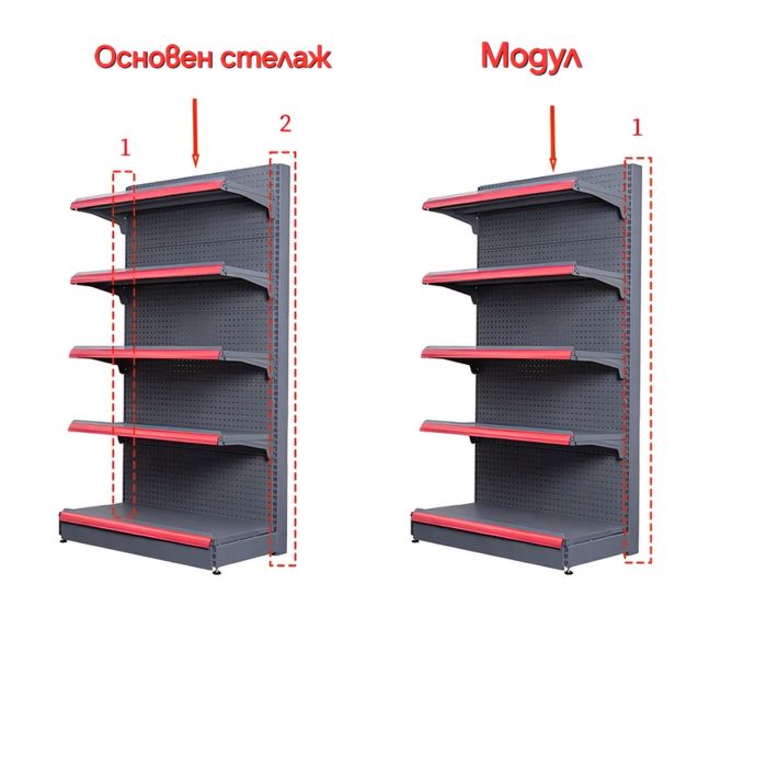 Намаление Ново търговско оборудване стелажи магазин супермаркет