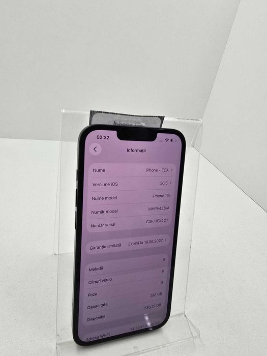 Iphone 17e (Ag25 Belvedere B.43407)-Garantie 2 Ani!