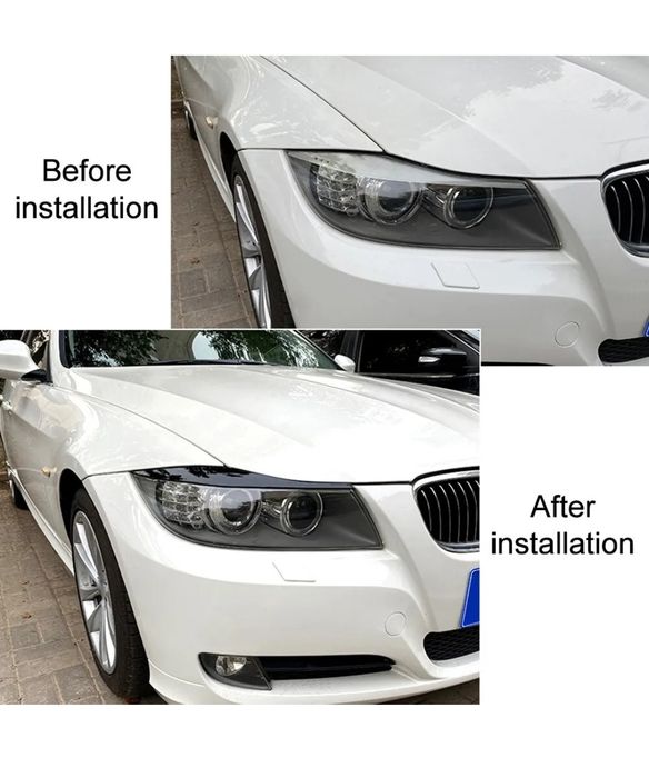 Ornamente / Pleoape Faruri BMW E90 Non-Facelift – Negru Lucios