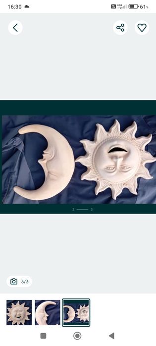 Soare și lună din ceramica