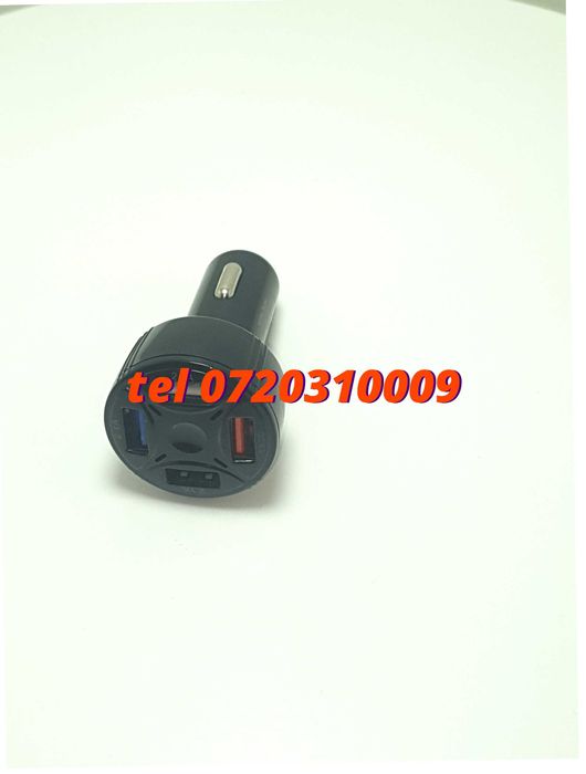 Incarcator Masina Auto 4 Porturi Bricheta Usb Qc Incarcare Rapida