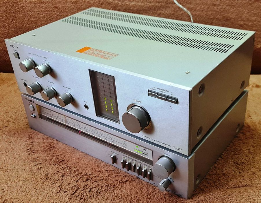 Sony TA-333 statie cu Wumetru pe leduri si Sony ST-242L tuner cu 3 lungimi de unda
