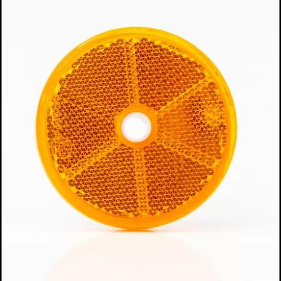 Светлоотразител кръгъл 2бр. жълт- ф60мм.