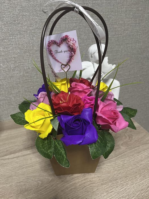 Букеты из мыльных роз