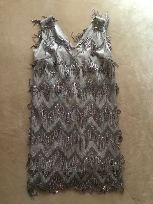 Vand rochie petrecere paiete argintii