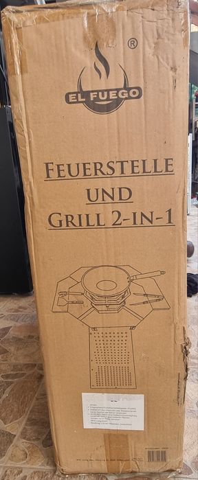 Барбекю на дървени въглища 2v1