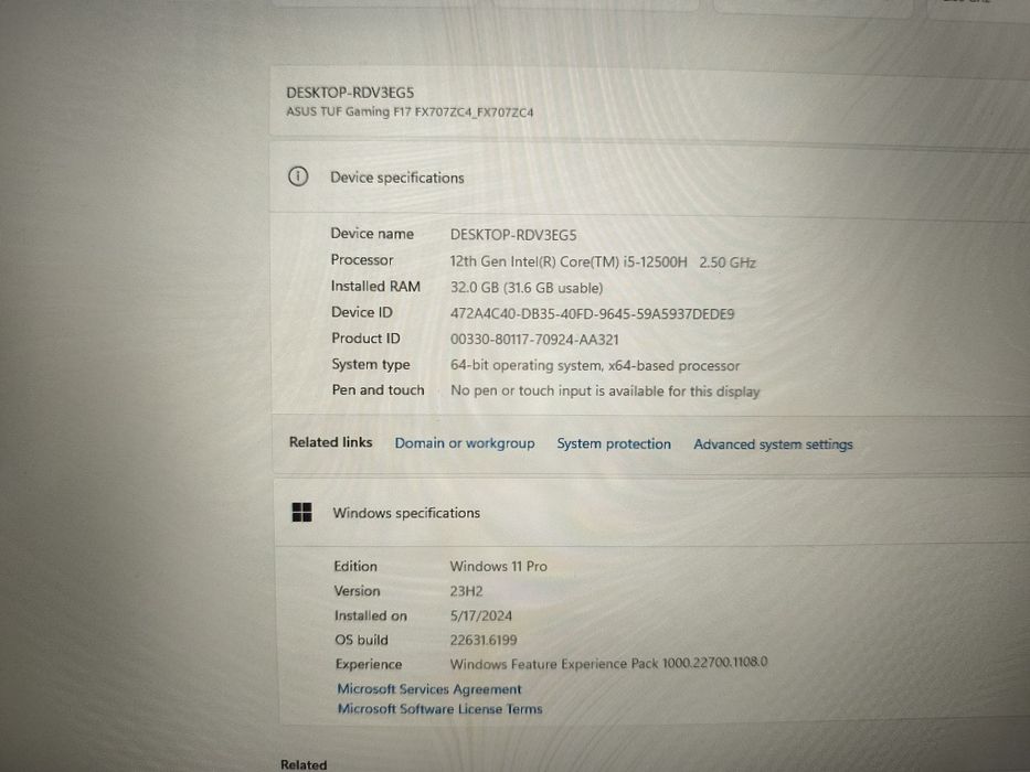 Laptop Gaming Asus F17 TUF