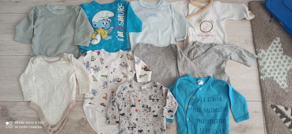 Бебешки бодита с дълъг ръкав 0-3 месеца