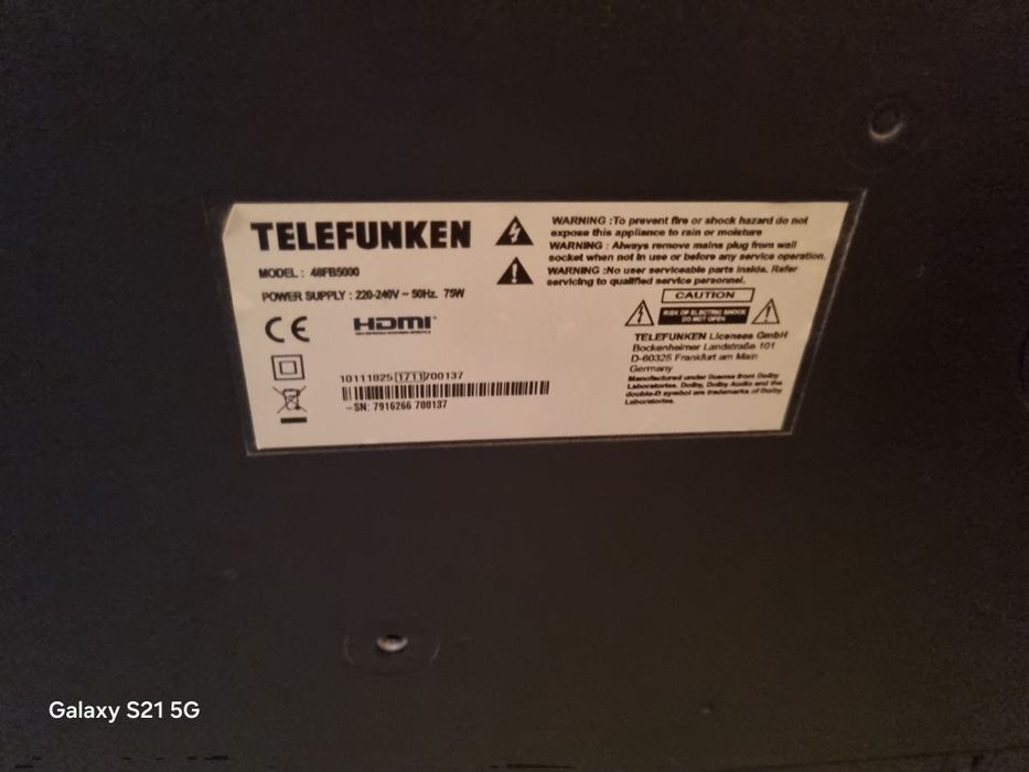 Телевизор Telefunken 50 инча  SMART