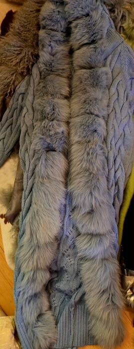 Палто-лисица/заек/лама-богат,пухкав косъм