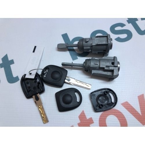 Set yale Skoda Fabia 6Y 202007, Octavia 1U 192010; Vw Golf 4 192006, Polo 9N 202009; Beetle 192010, Bora, Fox 20, Lupo 192005; Transporter T5 202015, Seat Arosa 192004; 2 buc. butuc usa cu cheie stg. si