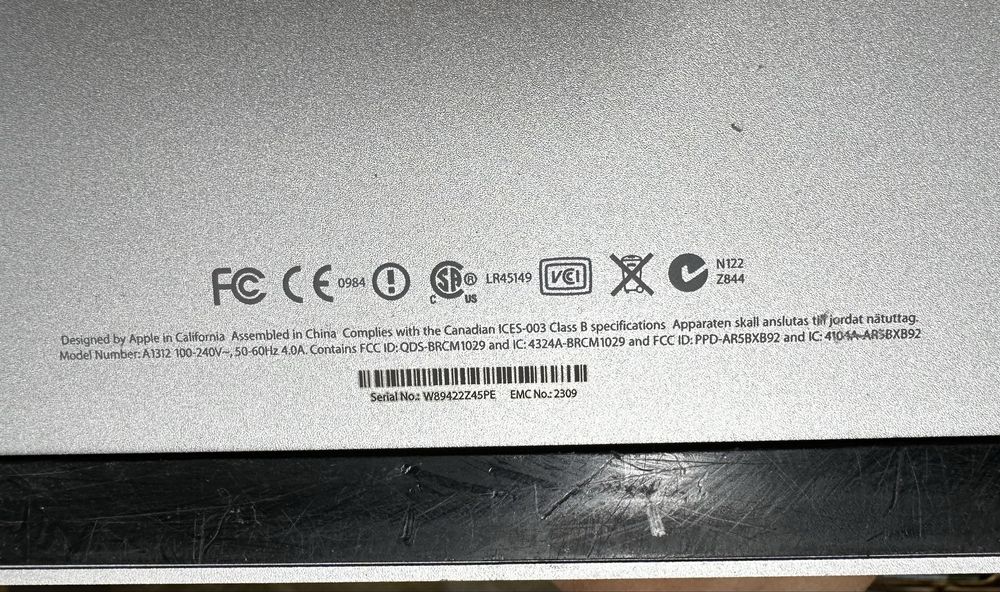 Страхотен iMac 27" (Late 2009) - 1TB HDD Перфектен 2K екран