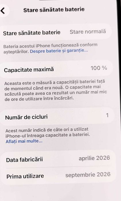 (AG35) Telefon Apple iPhone 16 Plus 256 Gb     B 36128-Garantie 2 ani!