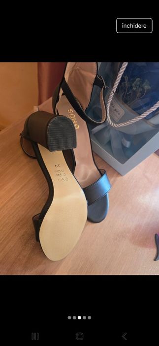 Sandale cu toc dama