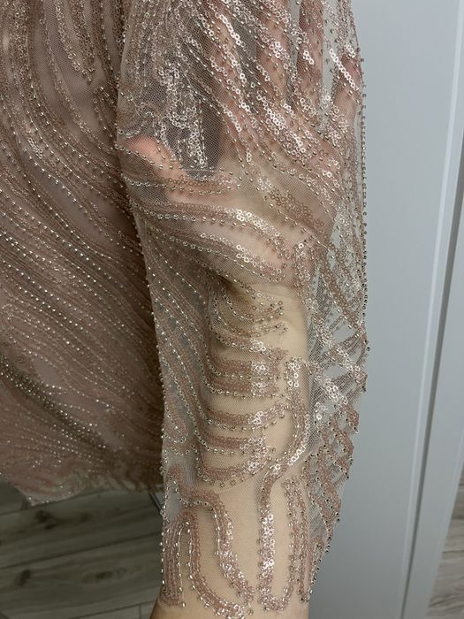 Rochie de ocazie/seara scurta roz pudra