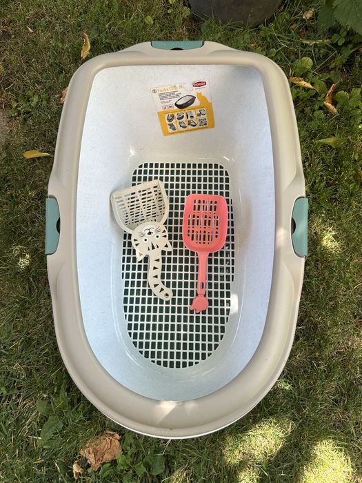 Котешка тоалетна Stefanplast Furba Chic Maxi, Тъмнозелен, 69.5x47x26см