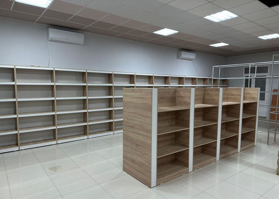 Magazing apteka dorixona uchun mebel polka vitrina