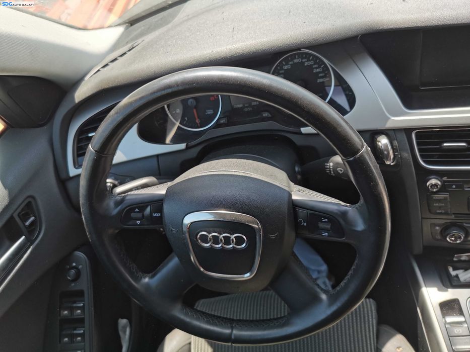 Volan Piele 4 Spite cu Comenzi FARA Airbag Audi A4 B8 2008 - 2012 [K7402]
