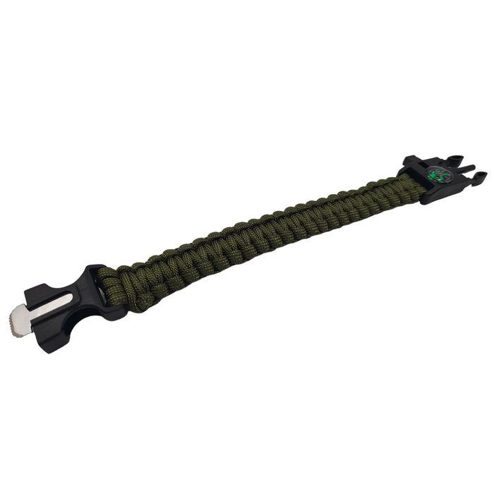 Bratara IdeallStore®, Military Surplus, paracord, 26 cm, verde