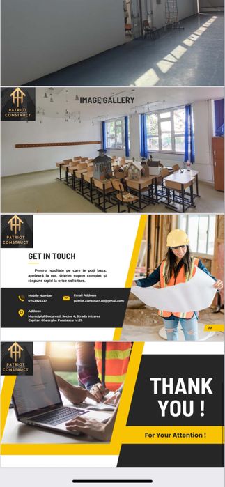 Finisaje si tot ce tine de constructii impecabil- Patriot Construct