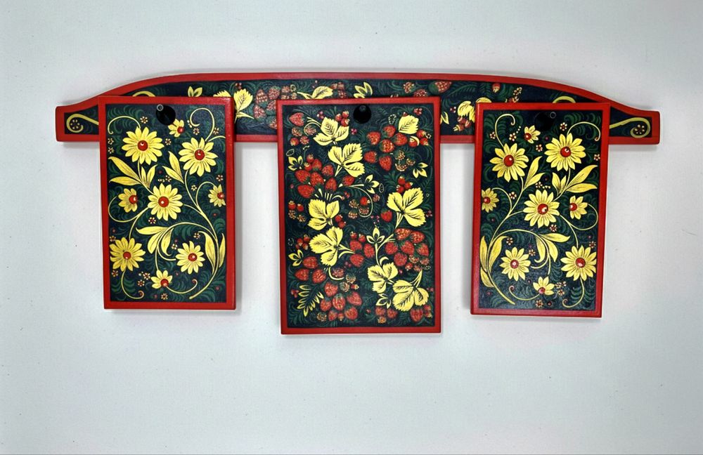 Хохломская роспись на досках