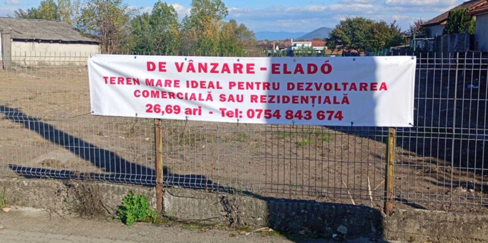 DE VÂNZARE: 26.69 arii de teren pregătit pentru construcție