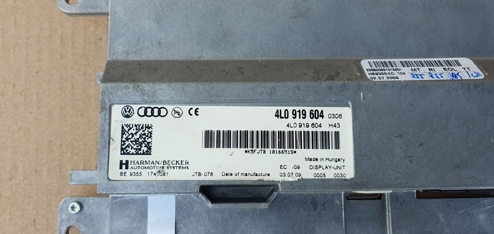 Display color navigatie audi a4 b8 audi a5 4L0 919 604