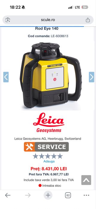 Nivela laser rotativa Leica RUGBY 610