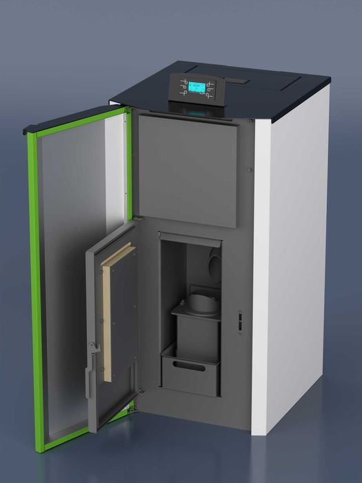 Centrala pe peleti Mareli compacta Matera 12, 18, 24, 35, 50kW - AUTOCURATARE