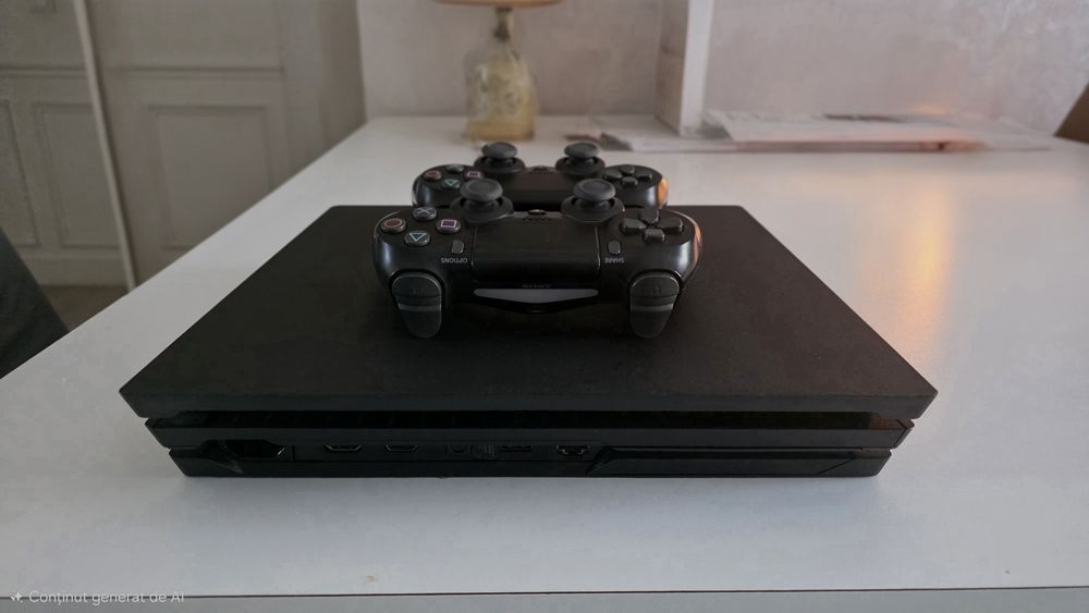 PS4 Pro 1TB memorie + 2 controlere si 9 jocuri incluse