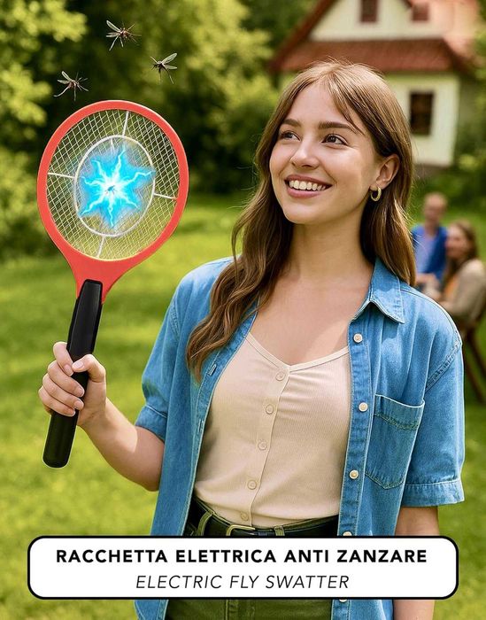 Paleta electrica anti insecte muste tantari viespi alimentare baterii