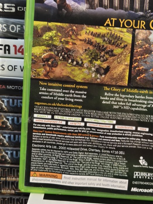 Joc/jocuri The Lord of the Rings The Battle Middle-Earth II/2 Xbox360