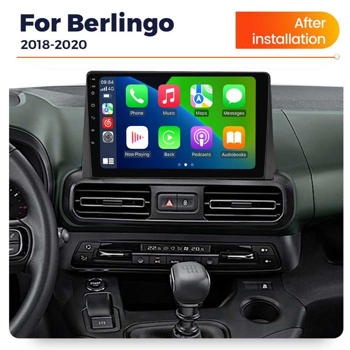 Navigatie Citroen Berlingo 2019+ Android 14 Waze CarPlay + CAMERA
