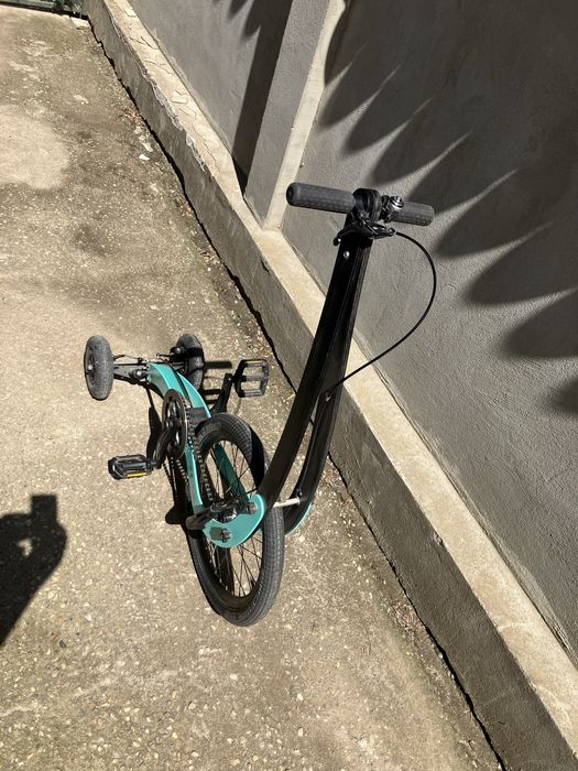 Halfbike, stare foarte bună - bicicletă pliabilă ergonomică pedalezi stând în picioare