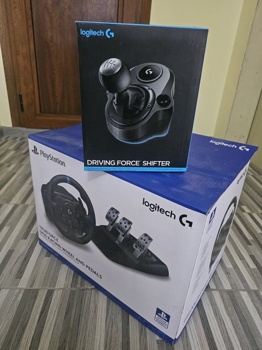 Logitech G923 (Trueforce) + Shifter – Като НОВИ