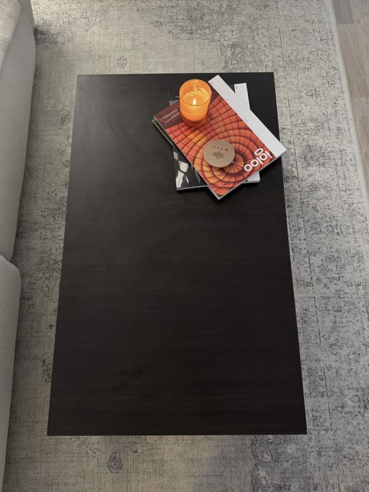 Măsută de cafea modernă maro cu alb - 100x60x42 cm