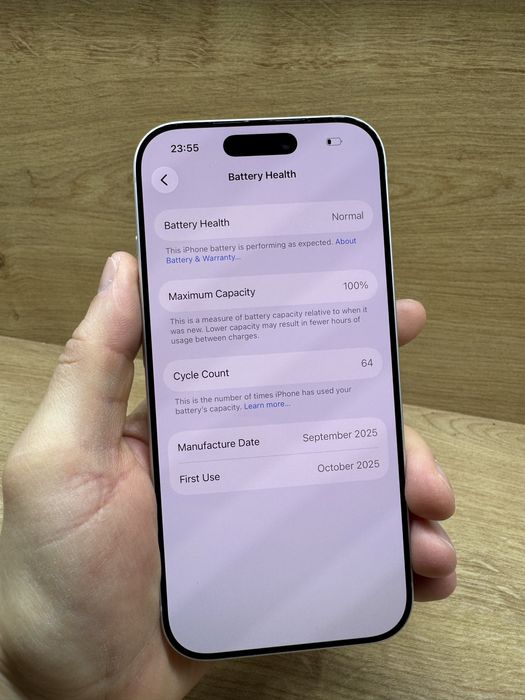 iPhone 17 PRO 256Gb Alb White 100% battery life ESiM