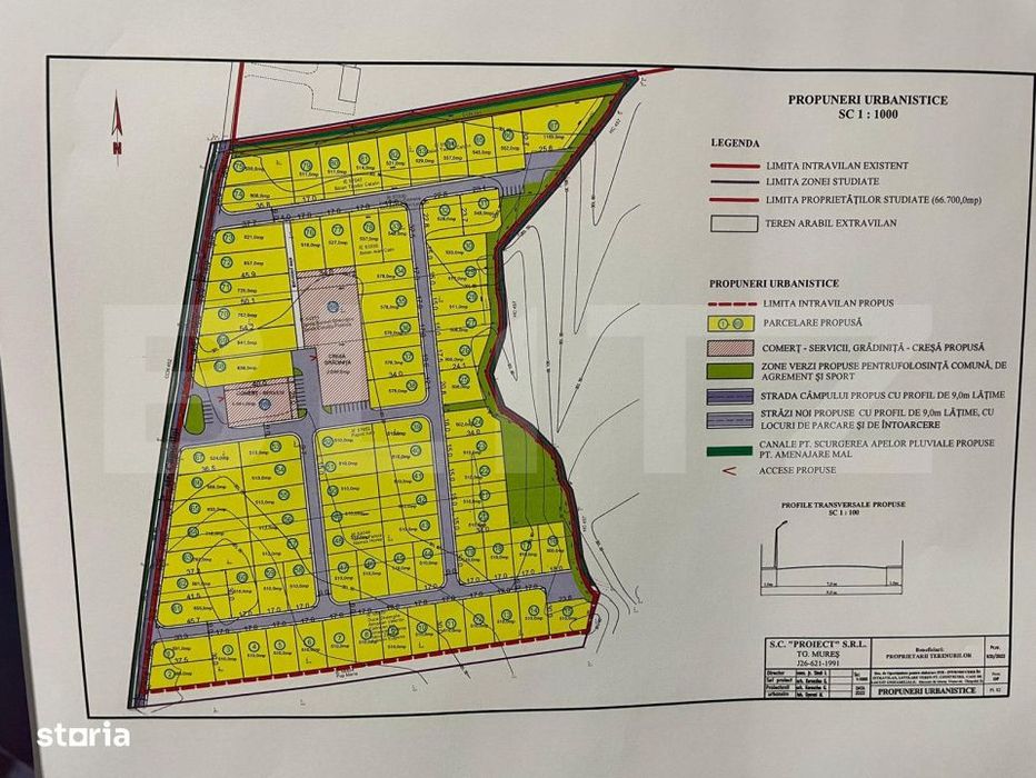 Teren intravilan, 1500 mp, proiect si autorizatie de construire, zona