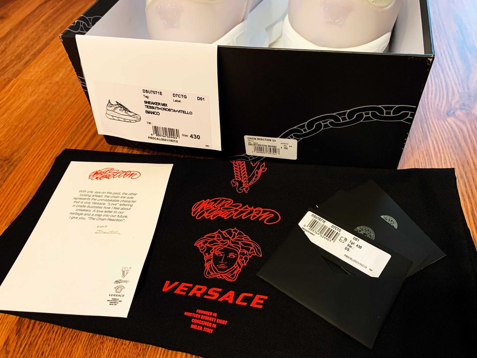 Sneakers VERSACE Chain Reaction Bianco_Full White_Marime 43_ORIGINALI