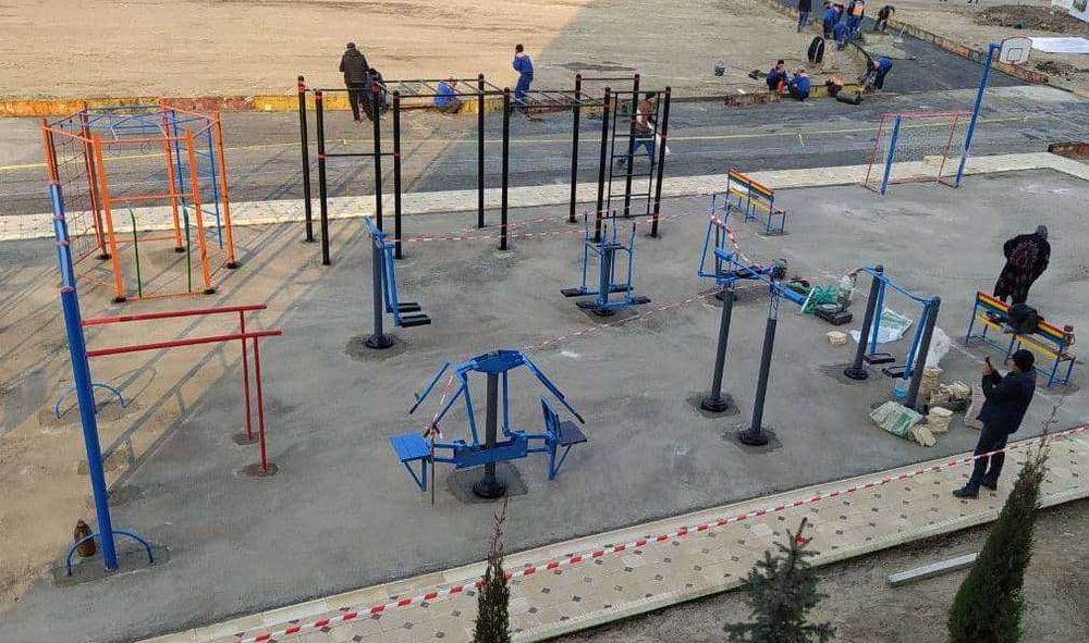 Детские площадки, качели, карусели, горки, болалар майдончаси, уйингох