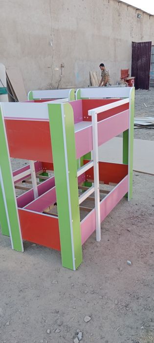 Двухъярусная кровать для детского сада. 2 этажли зинали кроват