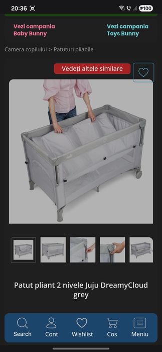 Pătuț pliabil copii