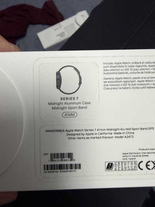 Apple watch seria 7 midnight aluminium case 41mm