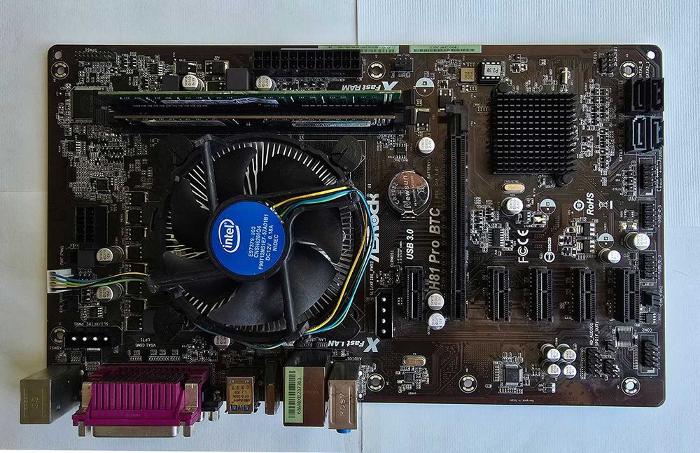 Комплект дъно, процесор и рам ASROCK h81 Pro + Celeron G1840 + 8Gb Ram