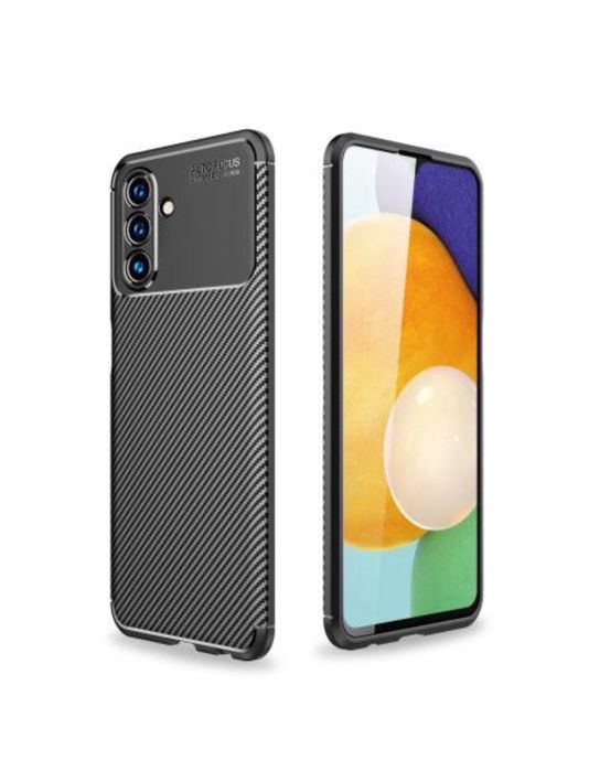 Samsung A12 A13 A15 A23 A24 A16 Husa Autofocus Carbon Silicon Negra