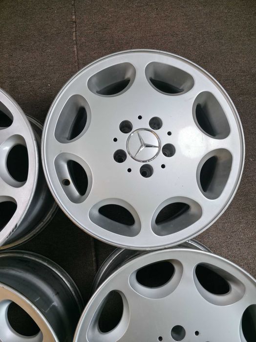 4 Jante Aliaj 5x112 16'' 8J ET 34 - OEM Mercedes E-Class W124 / Mercedes SL 129R - Retro Style - Impecabile