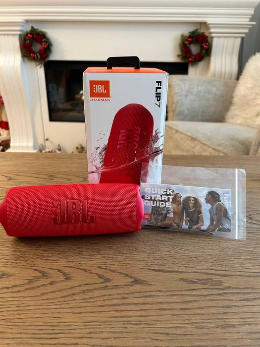 Boxă portabilă JBL Flip 7 roșie – Nouă, completă, Bluetooth 5.4