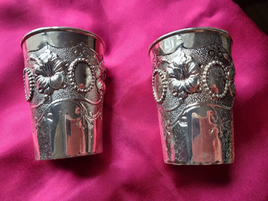 Pahare argintate Silver deco vintage